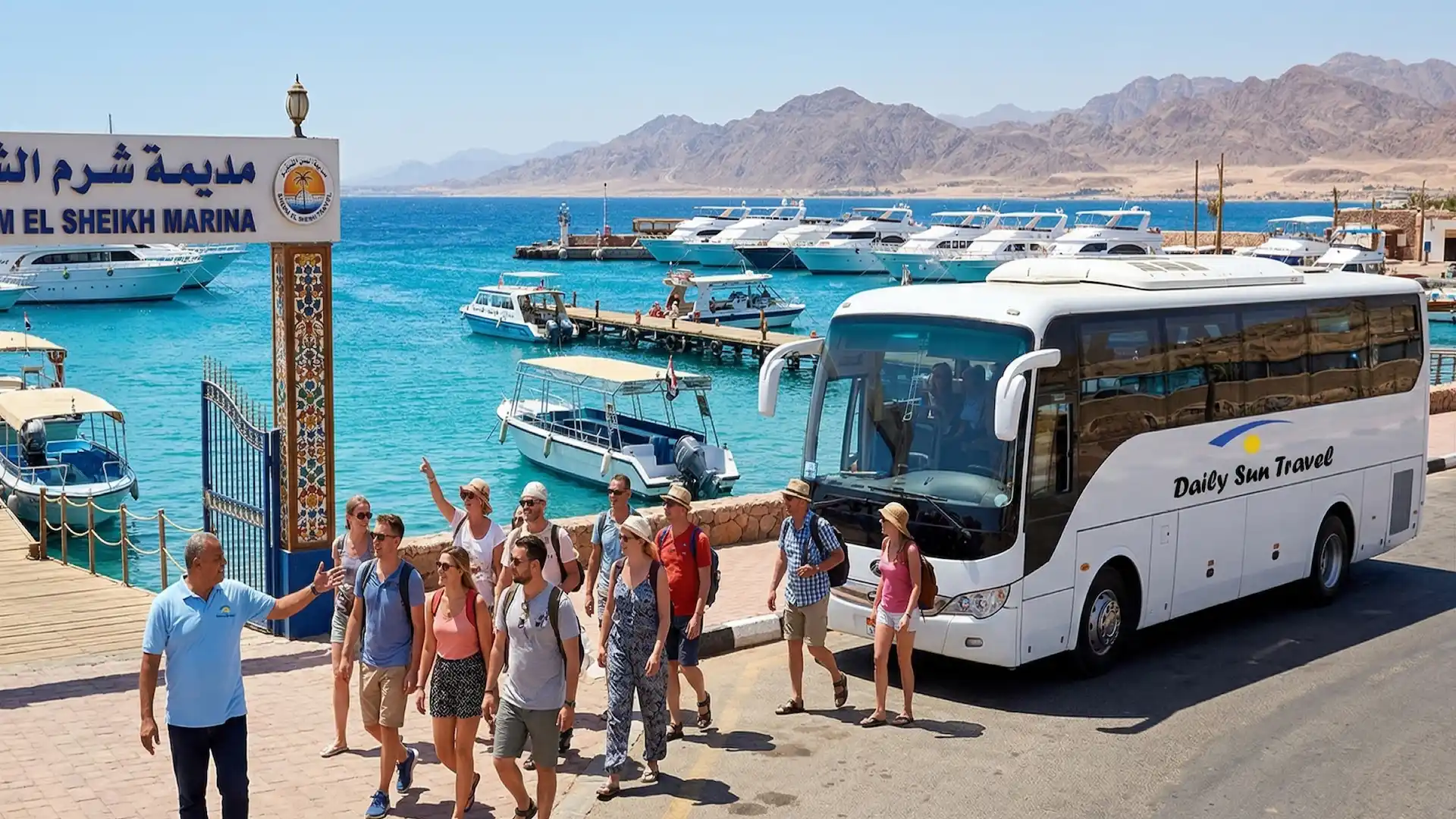 Professional tour guide at Abu Simbel Temple in Egypt