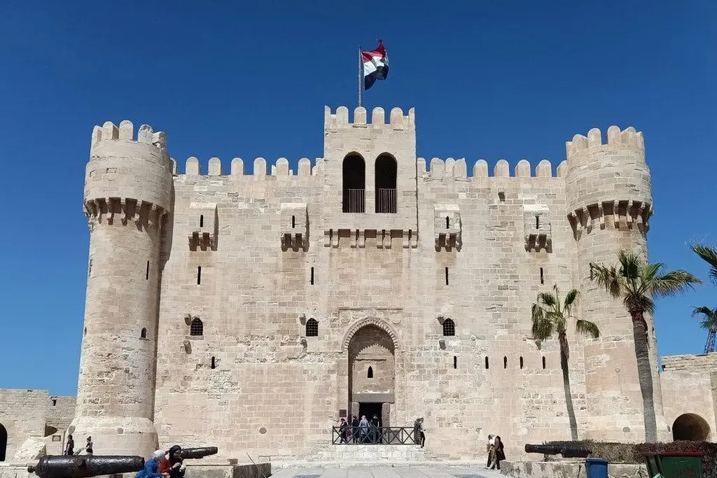 Qaitbay Citadel overlooking the Mediterranean on an Alexandria tour from Cairo