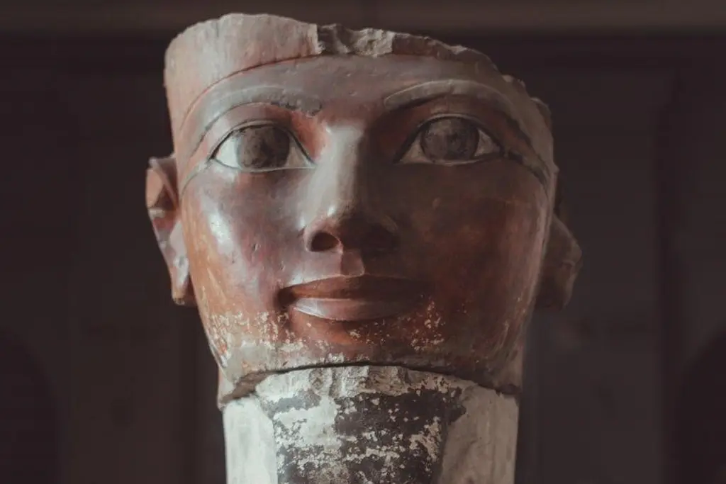 Ancient Egyptian colossi displayed at the Grand Egyptian Museum