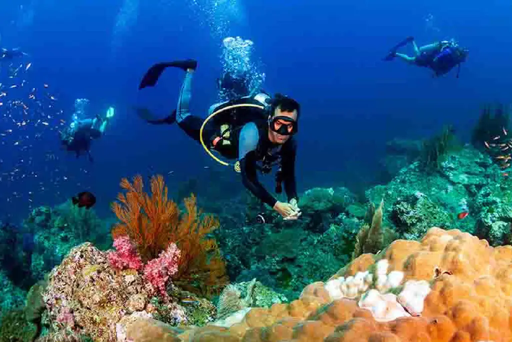 First-time diver exploring Red Sea waters in Marsa Alam