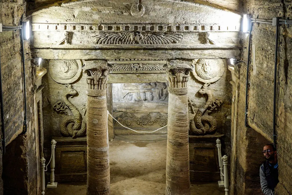 Catacombs of Kom El Shoqafa on Cairo and Alexandria tour from Marsa Alam