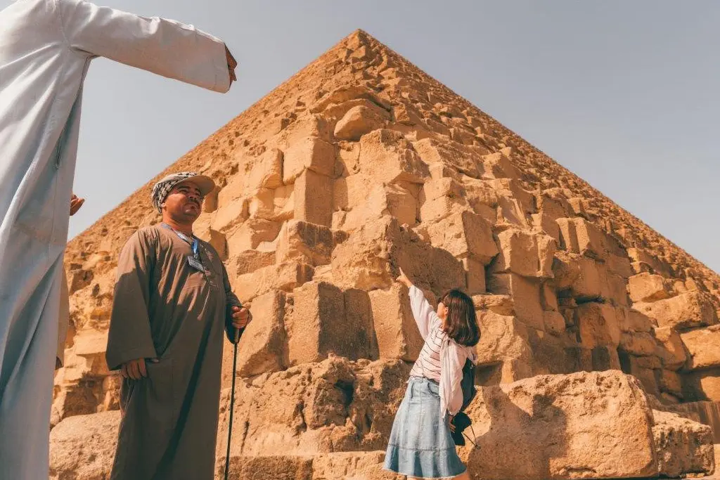 Great Pyramid of Khufu on a private Giza Pyramids tour from Cairo