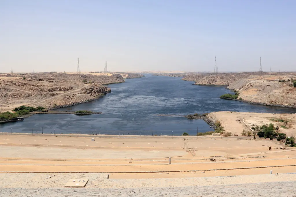 High Dam area near Kalabsha Temple on a private tour from Aswan