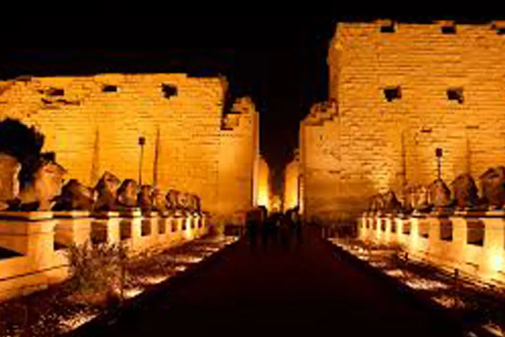 Private evening transfer to Karnak Temple for the Sound and Light Show