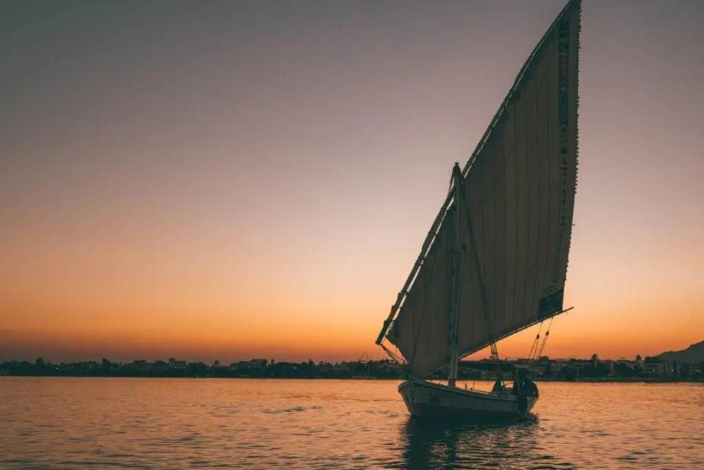 Nile sailing at sunset during a private Luxor travel experience