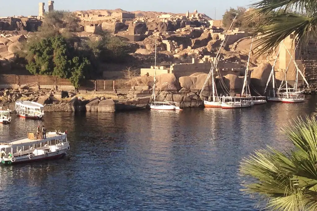 Nile sunset view from the Old Cataract Hotel in Aswan
